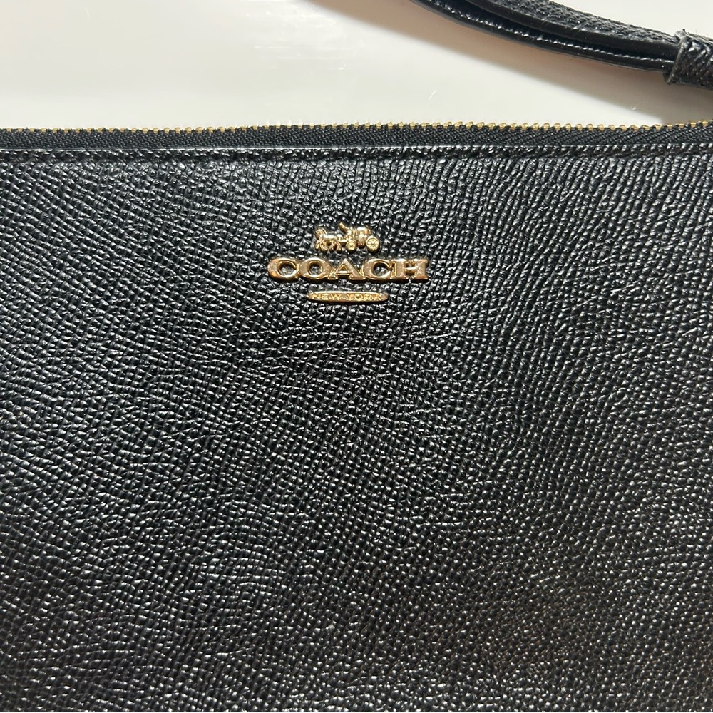 Coach Black Textured Wristlet - Picture 2 of 7